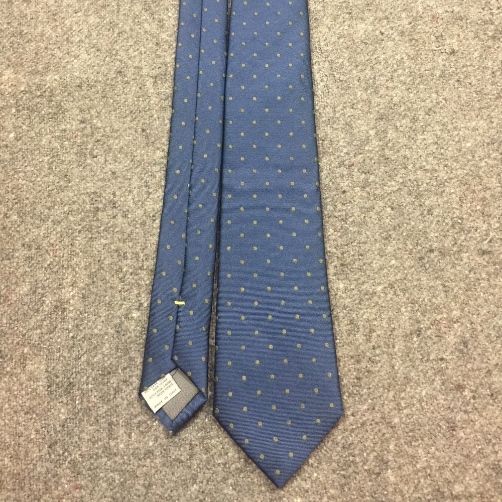 Canali navy polka dot tie